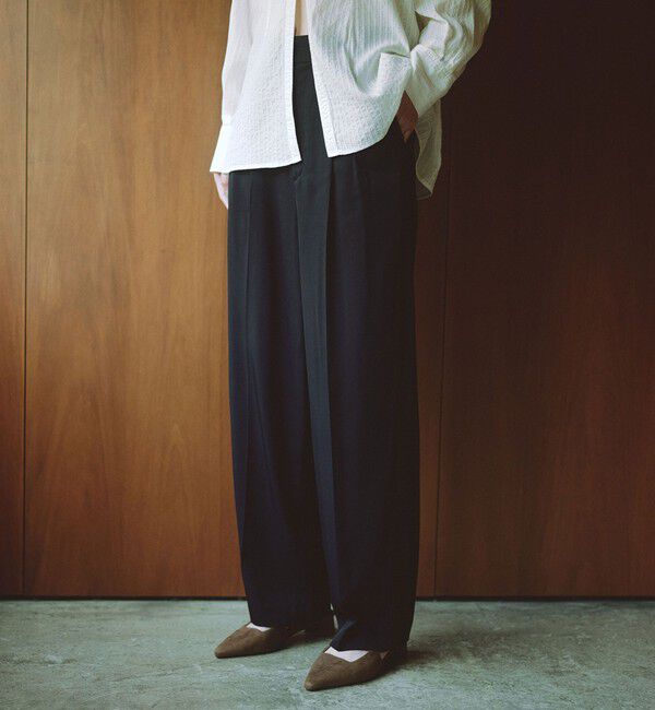 UNITED ARROWS green label relaxing「＜SEASONAL COLLECTION＞2タック パンツ」|スラックス|BLACK