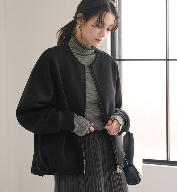 UNITED ARROWS green label relaxing「ダンボール ノーカラー ブルゾン」|ブルゾン・スタジャン|