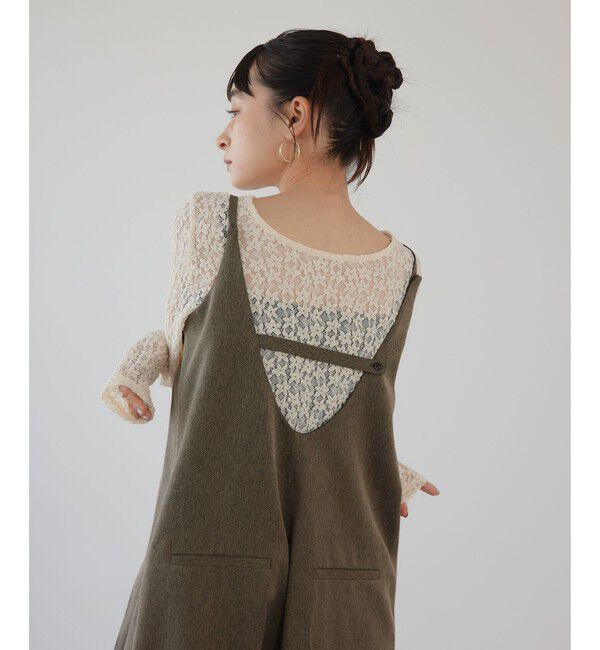 EMMEL REFINES「＜EMMEL REFINES＞EM ボックスタック キャミサロペット」|オールインワン|