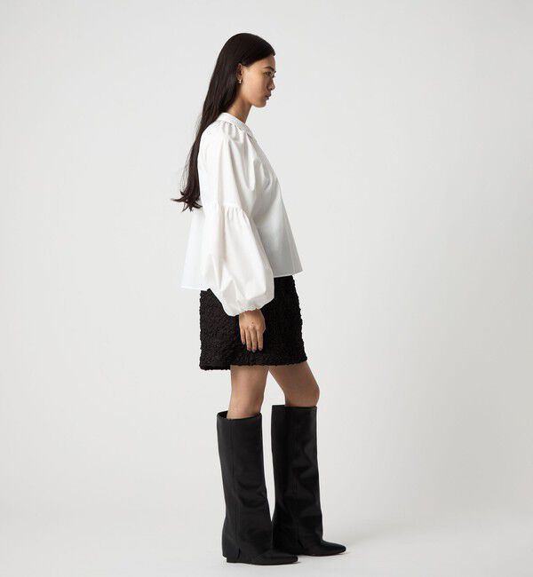 EMMEL REFINES「＜EMMEL REFINES＞EM ソデボリューム ミニエリ シャツ」|シャツ・ブラウス|