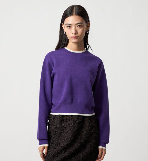 EMMEL REFINES「＜EMMEL REFINES＞EM HW ハイショクライン 2WAY ニット トップス」|ニット・セーター|