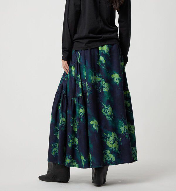 EMMEL REFINES「＜EMMEL REFINES＞EM ティアード ポケットギャザー プリントスカート」|スカート|