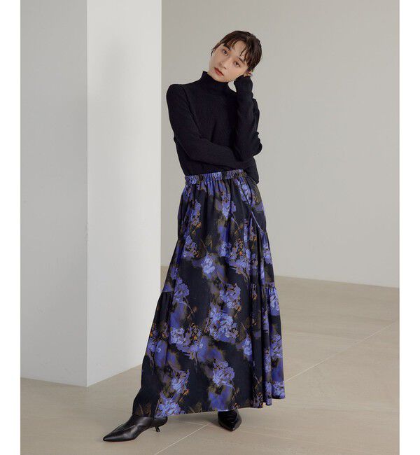 EMMEL REFINES「＜EMMEL REFINES＞EM ティアード ポケットギャザー プリントスカート」|スカート|