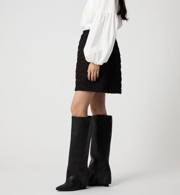 EMMEL REFINES「＜EMMEL REFINES＞EM フクレジャカード ミニスカート」|スカート|