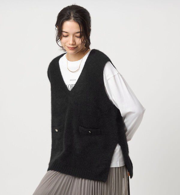 UNITED ARROWS green label relaxing「ヘアリー ニット ベスト」|ベスト・ジレ|
