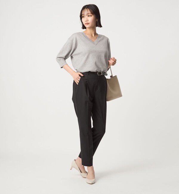 UNITED ARROWS green label relaxing「ブライトフォルム Vネック ニット プルオーバー」|ニット・セーター|