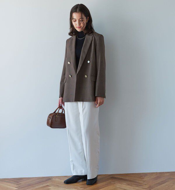 UNITED ARROWS green label relaxing「［size SHORT/TALLあり］キチントボトムス カバー ワイド パンツ オフホワイト」|スラックス|