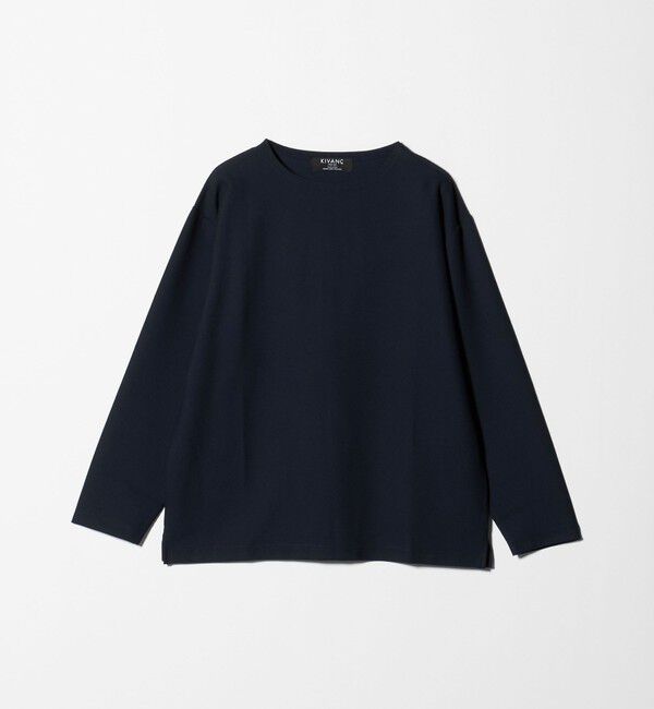 UNITED ARROWS green label relaxing「KIVANC ノーカラー 長袖 Tシャツ -ストレッチ-」|Tシャツ・カットソー|