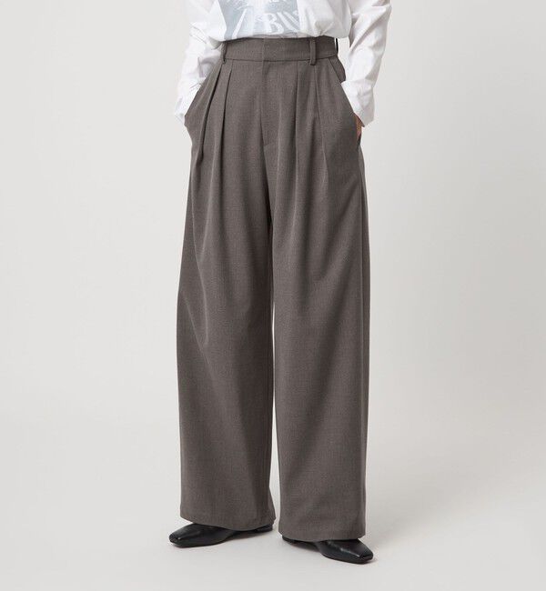 UNITED ARROWS green label relaxing「【WEB限定】＜at ease＞スラックス パンツ マシンウォッシャブル ストレッチ 帯電防止」|スラックス|