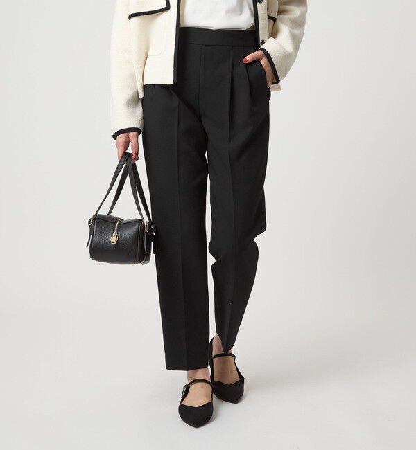 UNITED ARROWS green label relaxing「［size SHORT/TALLあり］ダブルクロス テーパード パンツ ウォッシャブル ストレッチ」|スラックス|