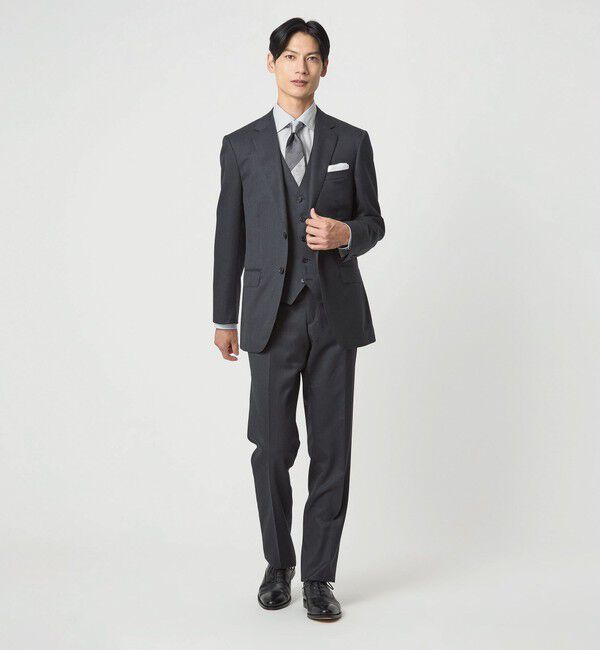 UNITED ARROWS green label relaxing「コットン ヘリンボーン ワイドカラー ドレスシャツ -形態安定-」|シャツ・ブラウス|