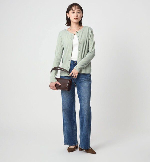 UNITED ARROWS green label relaxing「メランジ ブークレ 2WAY カーディガン」|カーディガン|