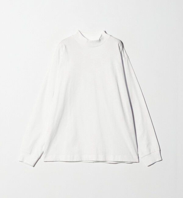 UNITED ARROWS green label relaxing「LONG FIBER COTTON クリア モックネック 長袖 Tシャツ」|Tシャツ・カットソー|WHITE