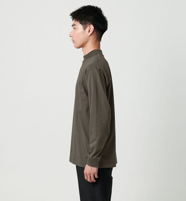 UNITED ARROWS green label relaxing「LONG FIBER COTTON クリア モックネック 長袖 Tシャツ」|Tシャツ・カットソー|
