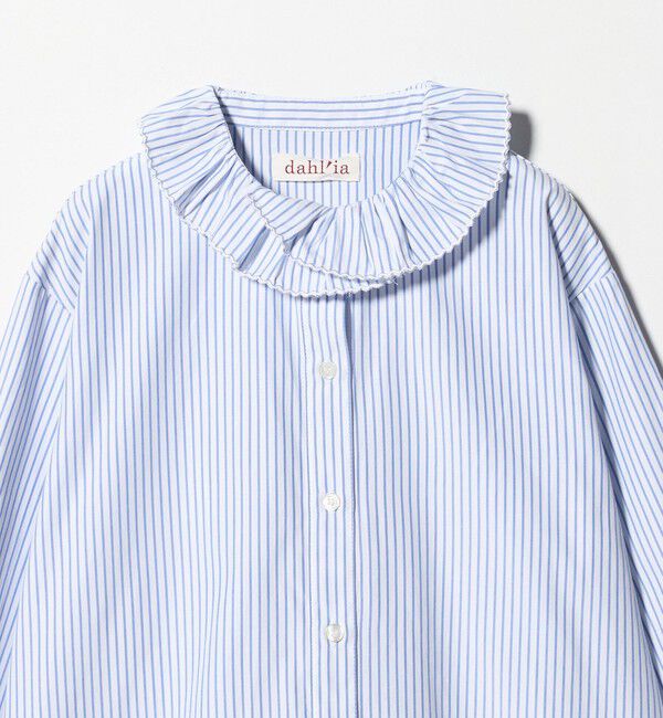UNITED ARROWS green label relaxing「【別注】＜dahl'ia＞フリル エンブロイダリー ブラウス」|シャツ・ブラウス|
