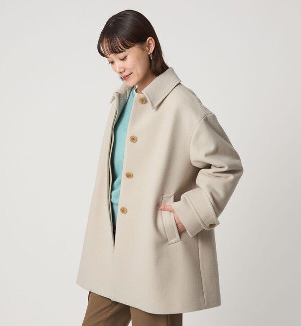 UNITED ARROWS green label relaxing「［size SHORT/TALLあり］SENTDALE WOOL ミドル コート」|ステンカラーコート|