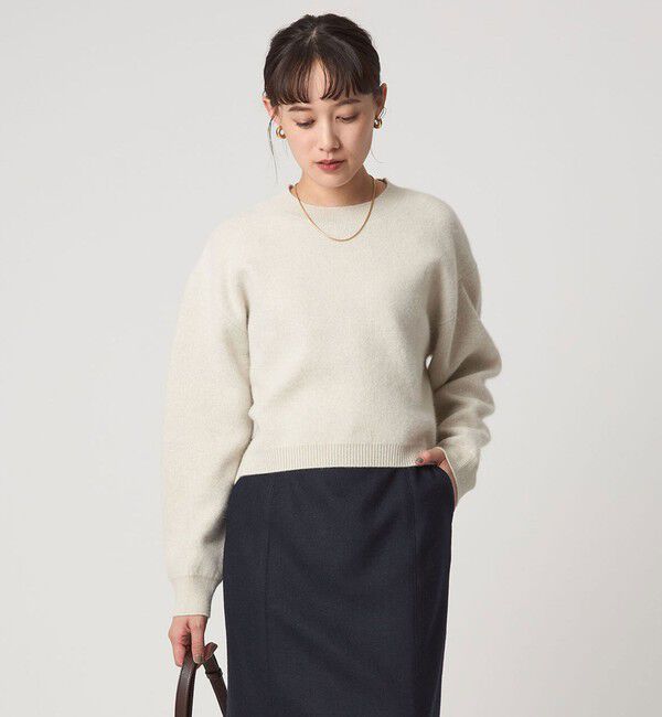 UNITED ARROWS green label relaxing「FOXブレンド ラメ フォルム ドルマン ニット プルオーバー」|ニット・セーター|