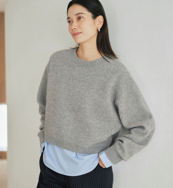 UNITED ARROWS green label relaxing「FOXブレンド ラメ フォルム ドルマン ニット プルオーバー」|ニット・セーター|