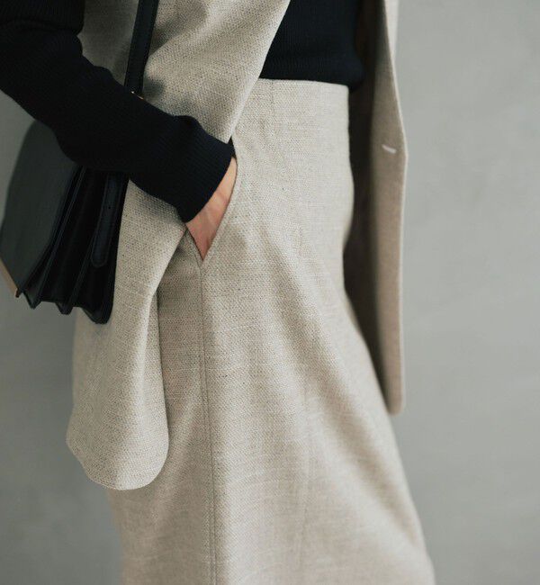 UNITED ARROWS green label relaxing「［size SHORTあり］スラブ サイド スリット タイト スカート」|タイト|