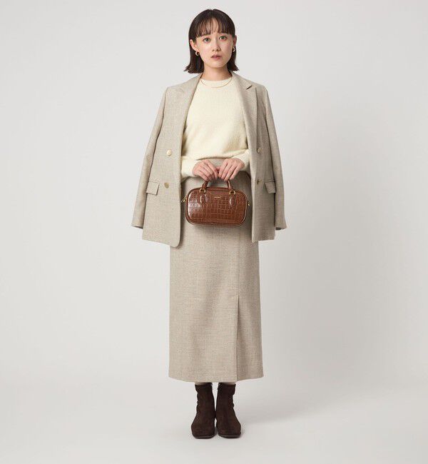 UNITED ARROWS green label relaxing「［size SHORTあり］スラブ サイド スリット タイト スカート」|タイト|