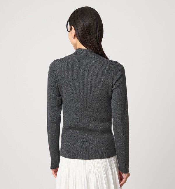 UNITED ARROWS green label relaxing「ラメ リブ ボトルネック ニット プルオーバー ウォッシャブル」|ニット・セーター|
