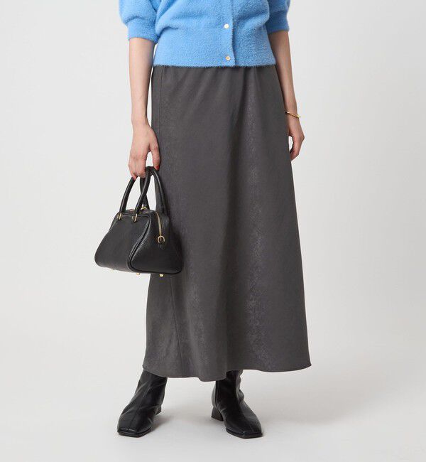 UNITED ARROWS green label relaxing「フィブリル ナロー スカート」|フレア|DK.GRAY
