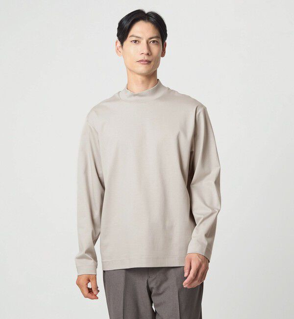 UNITED ARROWS green label relaxing「L/A ポンチ モックネック カットソー -抗菌-」|Tシャツ・カットソー|BEIGE