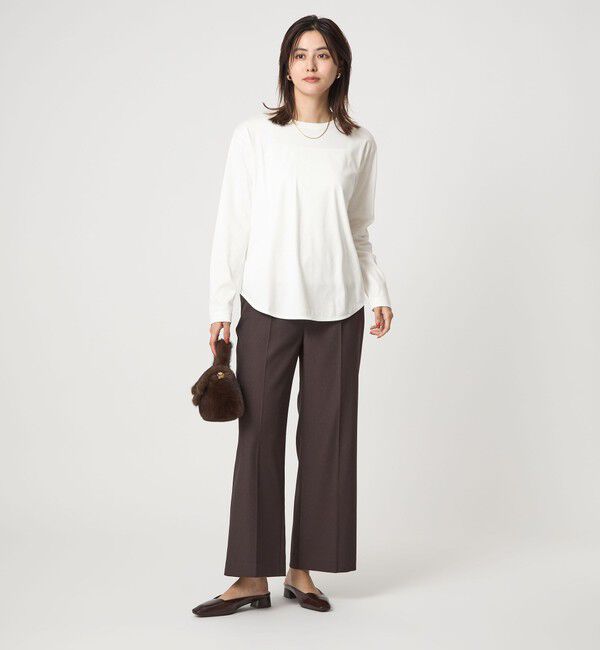 UNITED ARROWS green label relaxing「ラウンドヘム スムース ロングスリーブ プルオーバー」|Tシャツ・カットソー|