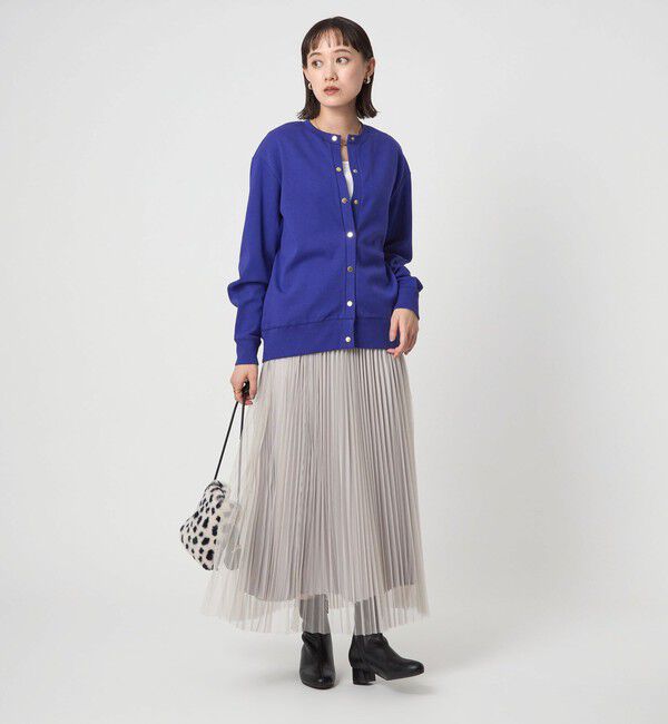 UNITED ARROWS green label relaxing「メタル調 ドットボタン カーディガン」|カーディガン|