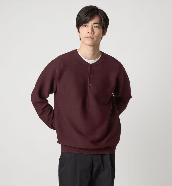 UNITED ARROWS green label relaxing「【WEB限定】ガーターヘンリー ニット」|ニット・セーター|WINE