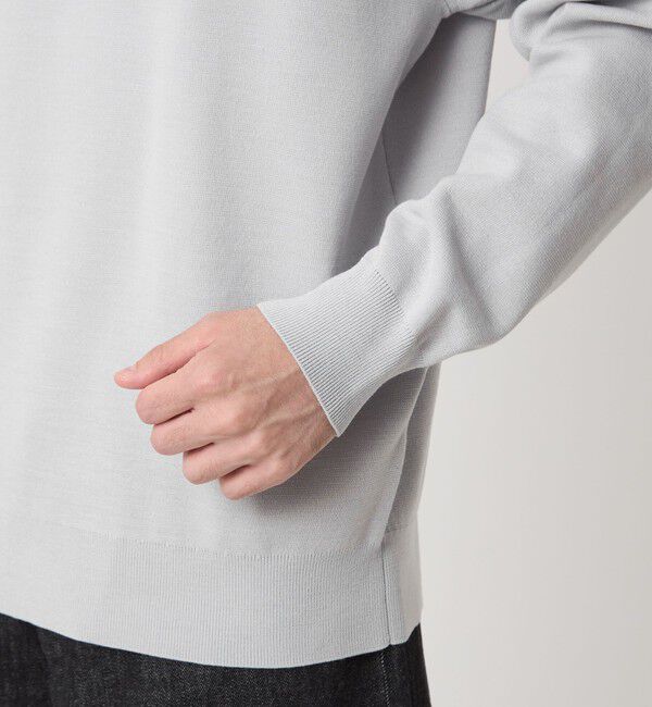 UNITED ARROWS green label relaxing「ポリエステル ウール ミラノリブ クルーネック ニット」|ニット・セーター|