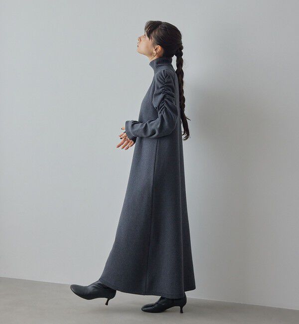 EMMEL REFINES「＜EMMEL REFINES＞EM ギャザーパフスリーブ タートルニット ワンピース」|ワンピース|