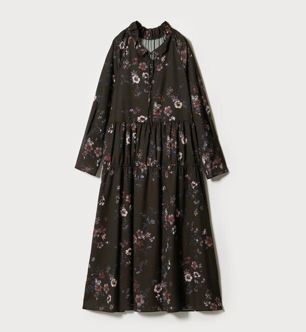 EMMEL REFINES「＜EMMEL REFINES＞EM フラワープリント キリカエ ギャザー ワンピース」|ワンピース|