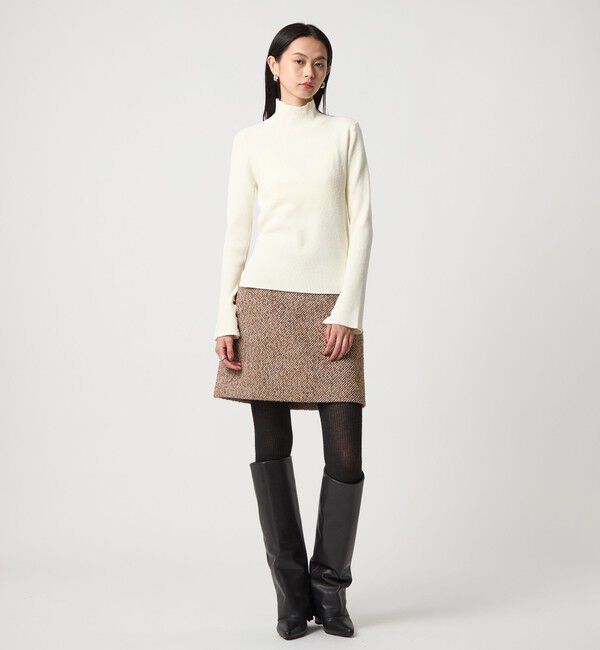 EMMEL REFINES「＜EMMEL REFINES＞EM ツィードライク ボンディング ミニスカート」|スカート|