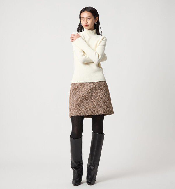 EMMEL REFINES「＜EMMEL REFINES＞EM ツィードライク ボンディング ミニスカート」|スカート|