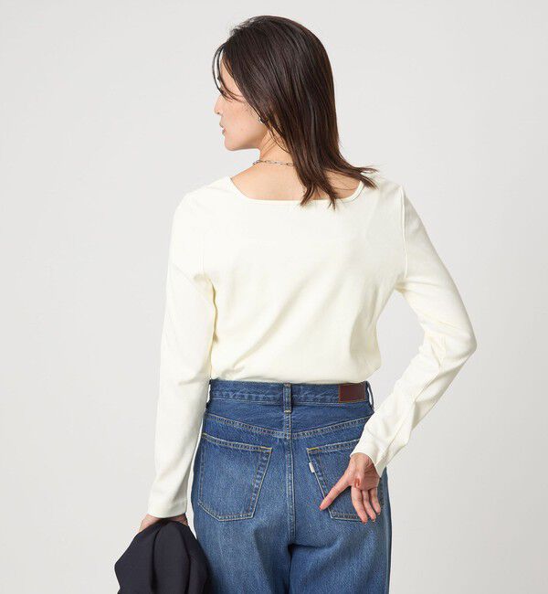 UNITED ARROWS green label relaxing「デコルテ フライス ロングスリーブ プルオーバー」|Tシャツ・カットソー|