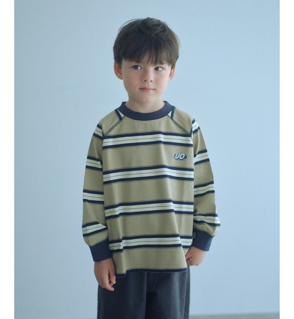 UNITED ARROWS green label relaxing「【別注】＜UNIVERSAL OVERALL＞ボーダー プルオーバー / キッズ  100cm-130cm」|Tシャツ・カットソー|BEIGE