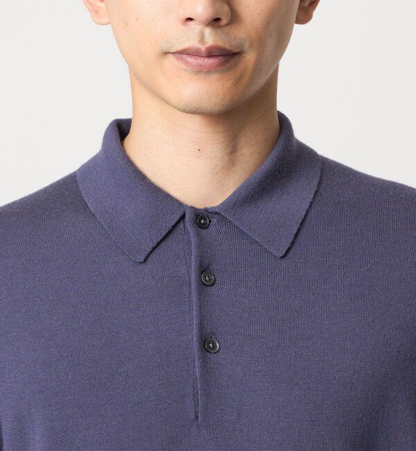 UNITED ARROWS green label relaxing「Super 120's ハイゲージ ニット ポロシャツ」|ニット・セーター|