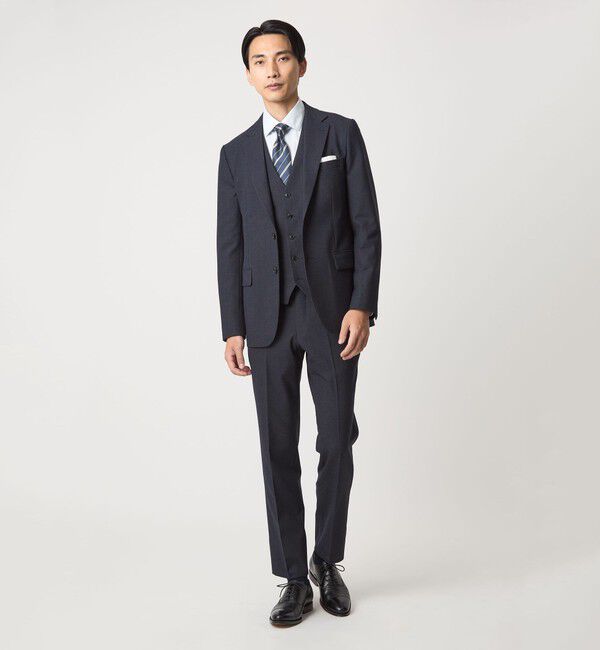 UNITED ARROWS green label relaxing「A+ TWPU バーズアイ 2B スリム ジャケット -ウォッシャブル・ストレッチ-」|テーラードジャケット|