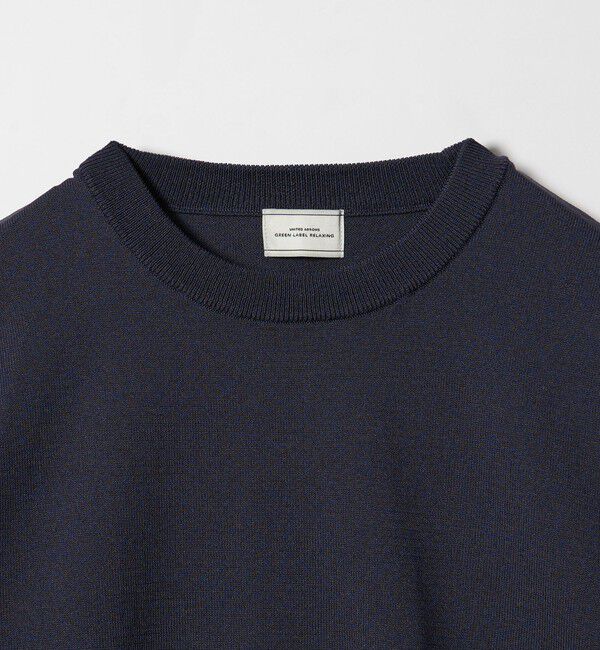 UNITED ARROWS green label relaxing「A+ MOULINE ポリエステル クルーネック ニット -ウォッシャブル-」|ニット・セーター|