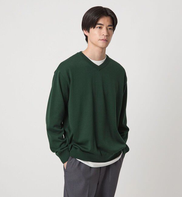 UNITED ARROWS green label relaxing「プレーン レイヤード Vネック ニット」|ニット・セーター|