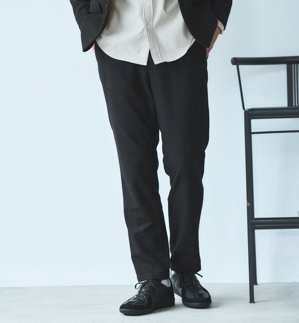 UNITED ARROWS green label relaxing「ウォッシャブル ホームスパン ナロー ユーティリティパンツ S1 -ストレッチ-」|スラックス|NAVY