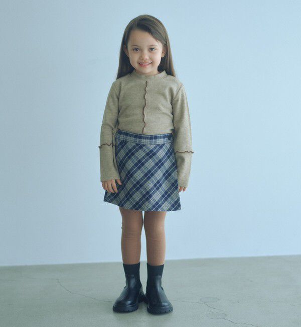 UNITED ARROWS green label relaxing「チェック ラップキュロット（ネイビー） / キッズ  100cm-160cm」|その他|NAVY