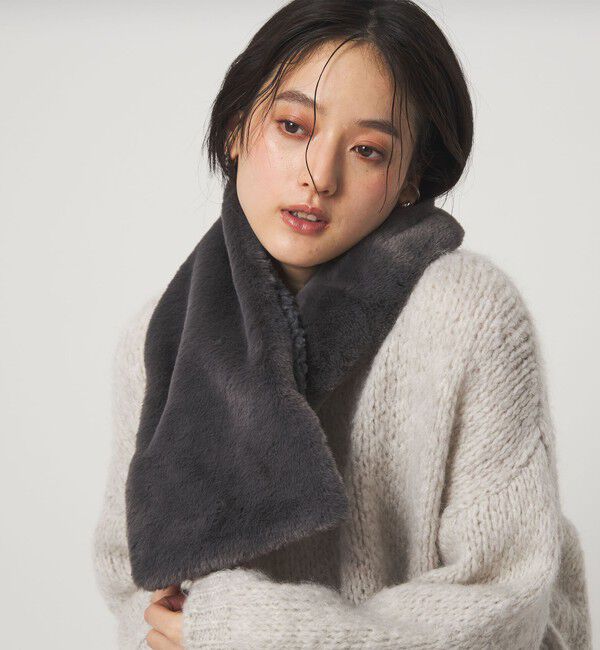 UNITED ARROWS green label relaxing「【別注】＜INFIELDER DESIGN＞ボア リバーシブルマフラー」|ストール|