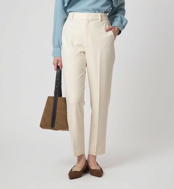 UNITED ARROWS green label relaxing「［size SHORT/TALLあり］キチント ウラキモウ  ALLFIT テーパードパンツ」|スラックス|OFF WHITE