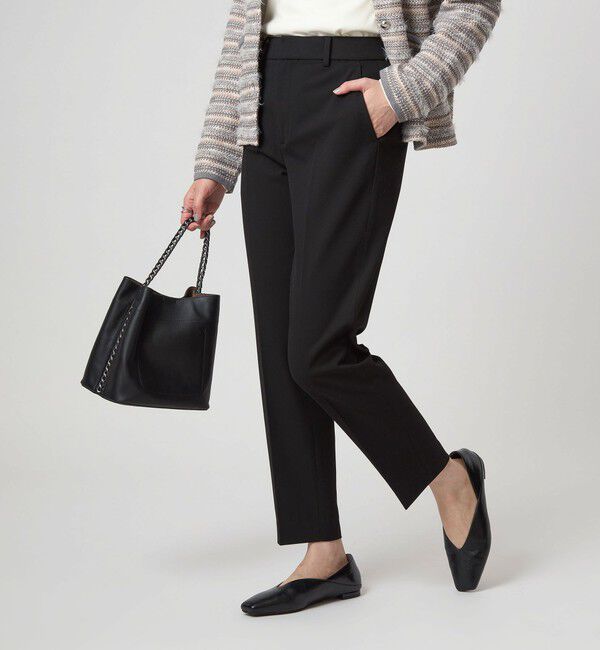 UNITED ARROWS green label relaxing「［size SHORT/TALLあり］キチント ウラキモウ  ALLFIT テーパードパンツ」|スラックス|BLACK