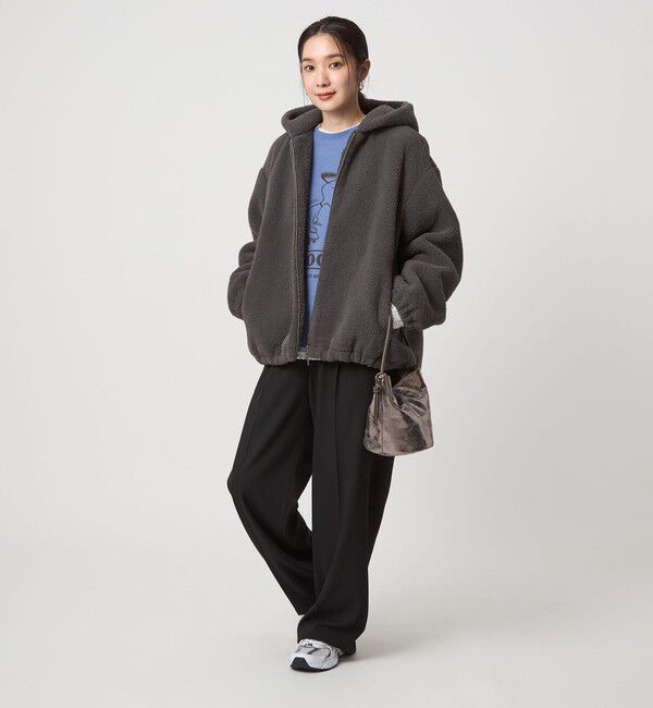 UNITED ARROWS green label relaxing「【WEB限定】＜at ease＞フェイクシープファー フード ブルゾン」|ブルゾン・スタジャン|