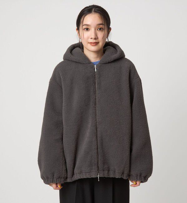 UNITED ARROWS green label relaxing「【WEB限定】＜at ease＞フェイクシープファー フード ブルゾン」|ブルゾン・スタジャン|