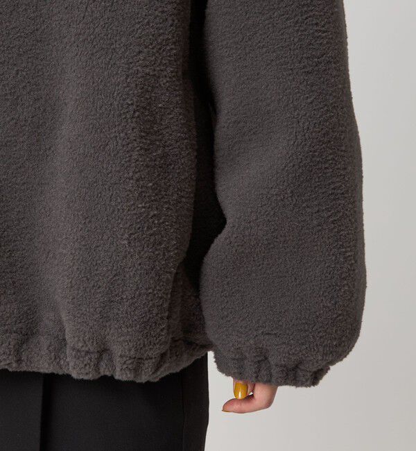 UNITED ARROWS green label relaxing「【WEB限定】＜at ease＞フェイクシープファー フード ブルゾン」|ブルゾン・スタジャン|