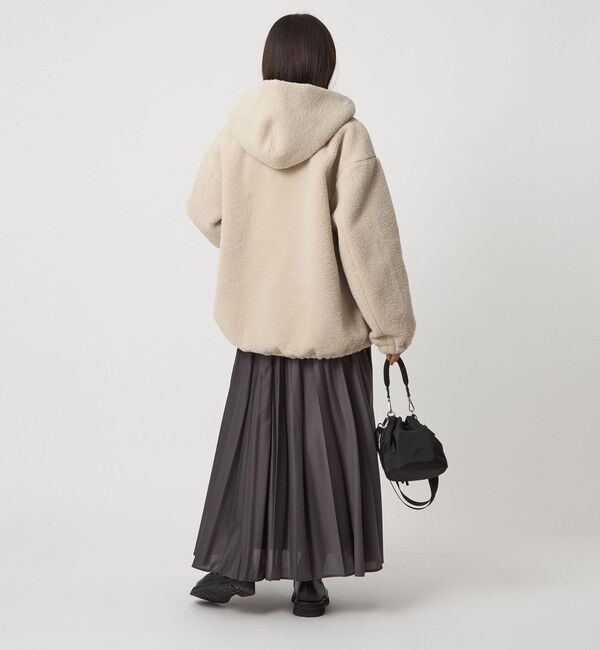 UNITED ARROWS green label relaxing「【WEB限定】＜at ease＞フェイクシープファー フード ブルゾン」|ブルゾン・スタジャン|